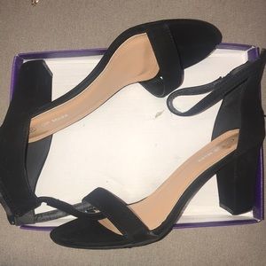 Black Velvet Strappy Heel